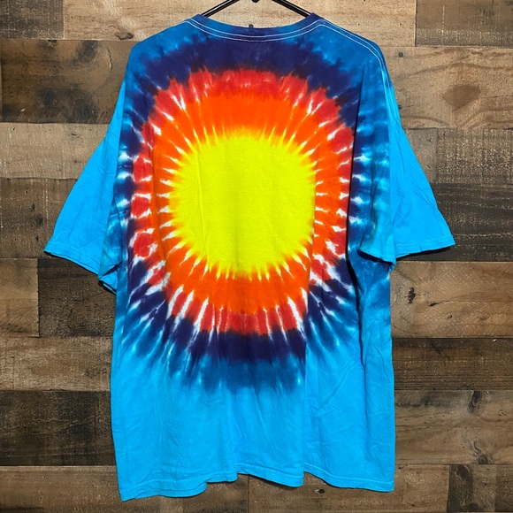 Vintage Hockey Face Off Tie Dye T-Shirt Size XXL - Picture 2 of 3